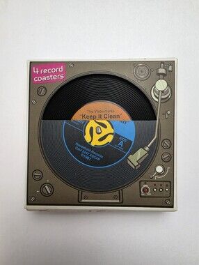 Gama-Go Silicone Record Coasters ~ Set of 4